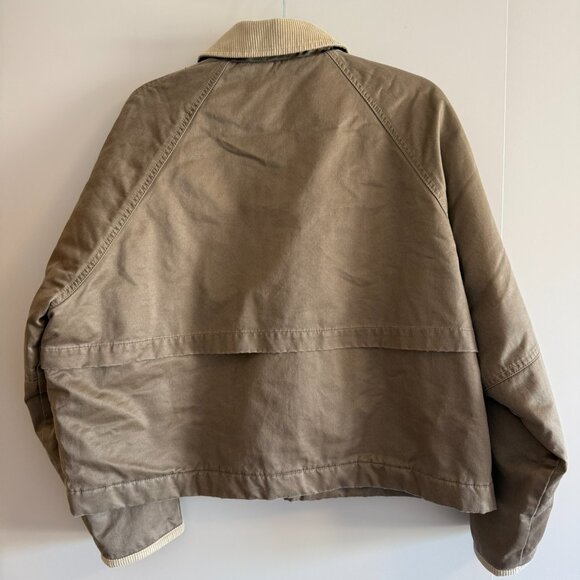 BNWT Abercrombie Short Waxed Chore Jacket - Brown - Size L - Picture 2 of 8